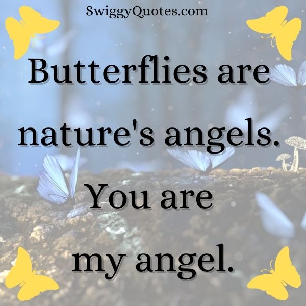 Butterflies are natures angels You are my angel - butterfly quote for her